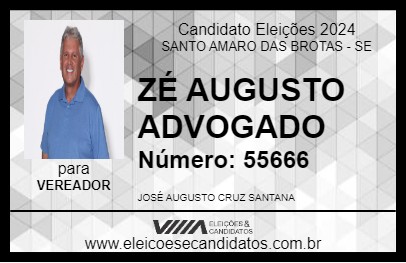 Candidato ZÉ AUGUSTO ADVOGADO 2024 - SANTO AMARO DAS BROTAS - Eleições