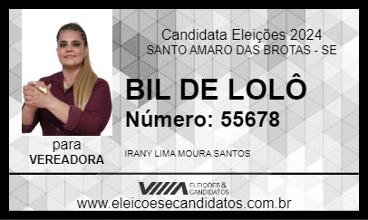 Candidato BIL DE LOLÔ 2024 - SANTO AMARO DAS BROTAS - Eleições