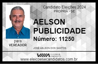 Candidato AELSON PUBLICIDADE 2024 - PROPRIÁ - Eleições