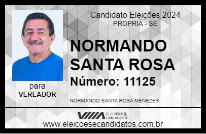 Candidato NORMANDO SANTA ROSA 2024 - PROPRIÁ - Eleições