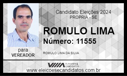 Candidato ROMULO LIMA 2024 - PROPRIÁ - Eleições