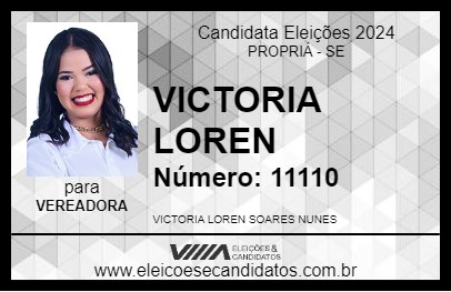 Candidato VICTORIA LOREN 2024 - PROPRIÁ - Eleições