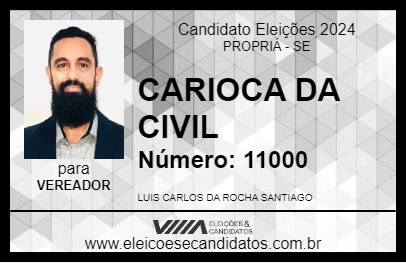 Candidato CARIOCA DA CIVIL 2024 - PROPRIÁ - Eleições