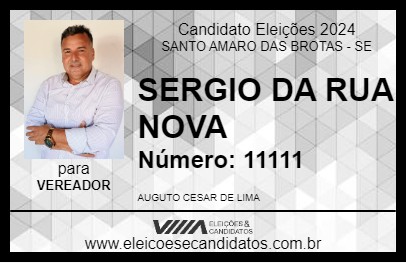 Candidato SERGIO DA RUA NOVA 2024 - SANTO AMARO DAS BROTAS - Eleições