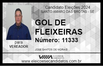 Candidato GOL DE FLEIXEIRAS 2024 - SANTO AMARO DAS BROTAS - Eleições