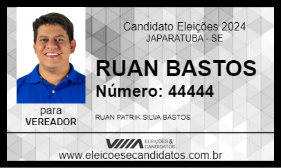 Candidato RUAN BASTOS 2024 - JAPARATUBA - Eleições