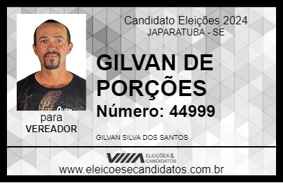 Candidato GILVAN DE PORÇÕES 2024 - JAPARATUBA - Eleições