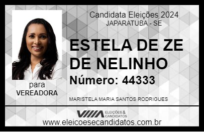 Candidato ESTELA DE ZE DE NELINHO 2024 - JAPARATUBA - Eleições