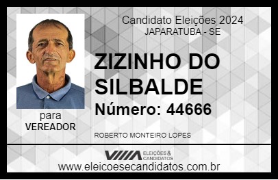 Candidato ZIZINHO DO SILBALDE 2024 - JAPARATUBA - Eleições