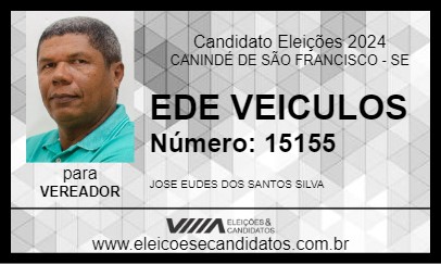 Candidato EDE VEICULOS 2024 - CANINDÉ DE SÃO FRANCISCO - Eleições