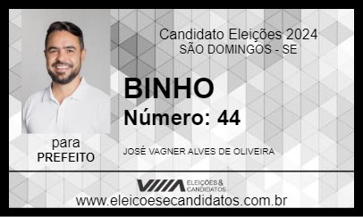 Candidato BINHO 2024 - SÃO DOMINGOS - Eleições