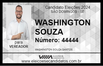 Candidato WASHINGTON SOUZA 2024 - SÃO DOMINGOS - Eleições