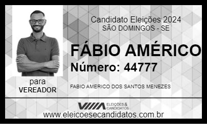 Candidato FÁBIO AMÉRICO 2024 - SÃO DOMINGOS - Eleições