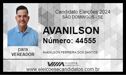 Candidato AVANILSON 2024 - SÃO DOMINGOS - Eleições