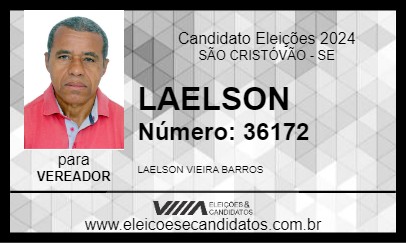 Candidato LAELSON VIEIRA 2024 - SÃO CRISTÓVÃO - Eleições