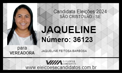 Candidato JAQUELINE 2024 - SÃO CRISTÓVÃO - Eleições