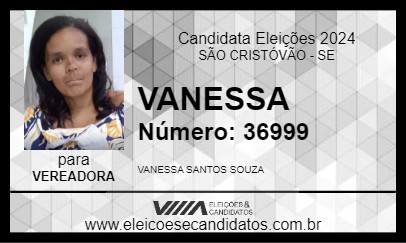 Candidato VANESSA 2024 - SÃO CRISTÓVÃO - Eleições