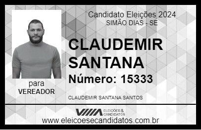 Candidato CLAUDEMIR SANTANA 2024 - SIMÃO DIAS - Eleições