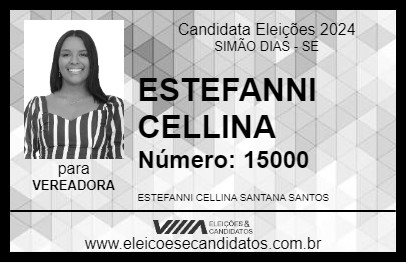 Candidato ESTEFANNI CELLINA 2024 - SIMÃO DIAS - Eleições