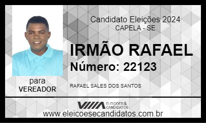 Candidato IRMÃO RAFAEL 2024 - CAPELA - Eleições