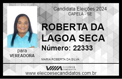 Candidato ROBERTA DA LAGOA SECA 2024 - CAPELA - Eleições