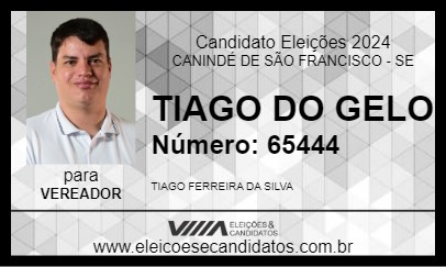 Candidato TIAGO DO GELO 2024 - CANINDÉ DE SÃO FRANCISCO - Eleições