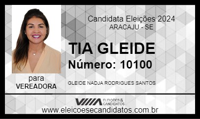 Candidato TIA GLEIDE 2024 - ARACAJU - Eleições