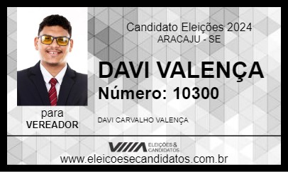 Candidato DAVI VALENÇA 2024 - ARACAJU - Eleições