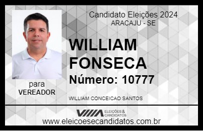 Candidato WILLIAM FONSECA 2024 - ARACAJU - Eleições