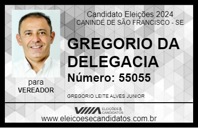 Candidato GREGORIO DA DELEGACIA 2024 - CANINDÉ DE SÃO FRANCISCO - Eleições