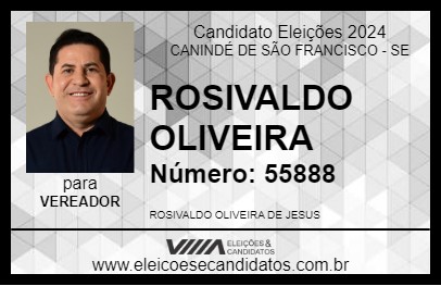 Candidato ROSIVALDO OLIVEIRA 2024 - CANINDÉ DE SÃO FRANCISCO - Eleições