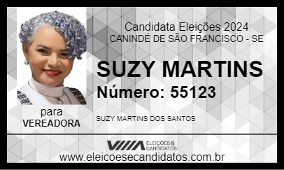 Candidato SUZY MARTINS 2024 - CANINDÉ DE SÃO FRANCISCO - Eleições