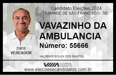 Candidato VAVAZINHO DA AMBULANCIA 2024 - CANINDÉ DE SÃO FRANCISCO - Eleições