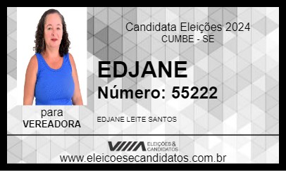 Candidato EDJANE 2024 - CUMBE - Eleições