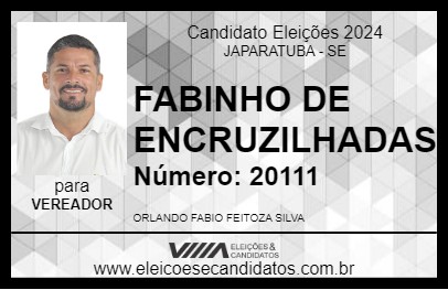 Candidato FABINHO DE ENCRUZILHADAS 2024 - JAPARATUBA - Eleições