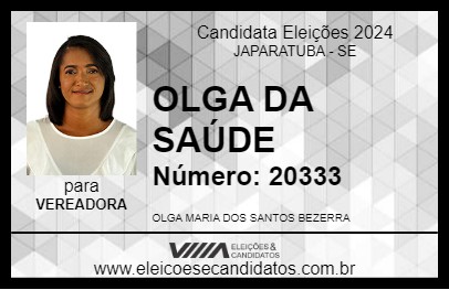 Candidato OLGA DA SAÚDE 2024 - JAPARATUBA - Eleições