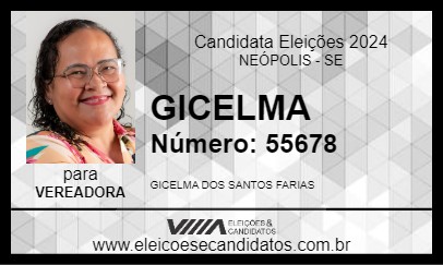 Candidato GICELMA 2024 - NEÓPOLIS - Eleições