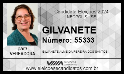 Candidato GILVANETE 2024 - NEÓPOLIS - Eleições