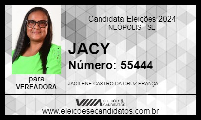 Candidato JACY 2024 - NEÓPOLIS - Eleições