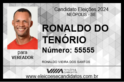 Candidato RONALDO DO TENÓRIO 2024 - NEÓPOLIS - Eleições