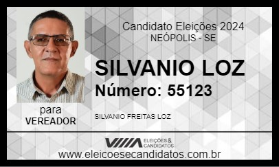 Candidato SILVANO LOZ 2024 - NEÓPOLIS - Eleições