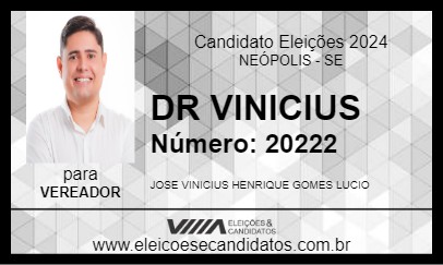 Candidato DR VINICIUS 2024 - NEÓPOLIS - Eleições