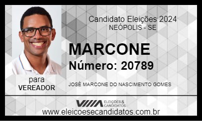 Candidato MARCONE 2024 - NEÓPOLIS - Eleições