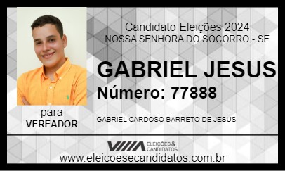 Candidato GABRIEL JESUS 2024 - NOSSA SENHORA DO SOCORRO - Eleições