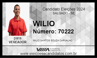 Candidato WILIO 2024 - SALGADO - Eleições