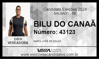 Candidato BILU DO CANAÃ 2024 - SALGADO - Eleições