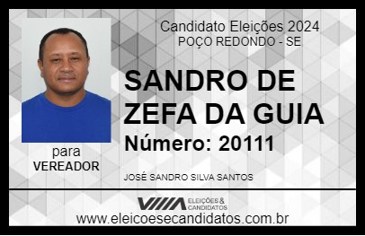 Candidato SANDRO DE ZEFA DA GUIA 2024 - POÇO REDONDO - Eleições