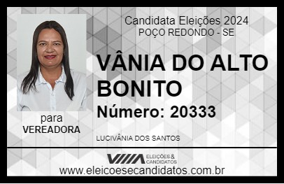 Candidato VÂNIA DO ALTO BONITO 2024 - POÇO REDONDO - Eleições