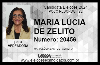 Candidato MARIA LÚCIA DE ZELITO 2024 - POÇO REDONDO - Eleições