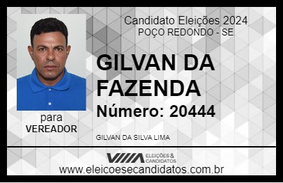 Candidato GILVAN DA FAZENDA 2024 - POÇO REDONDO - Eleições